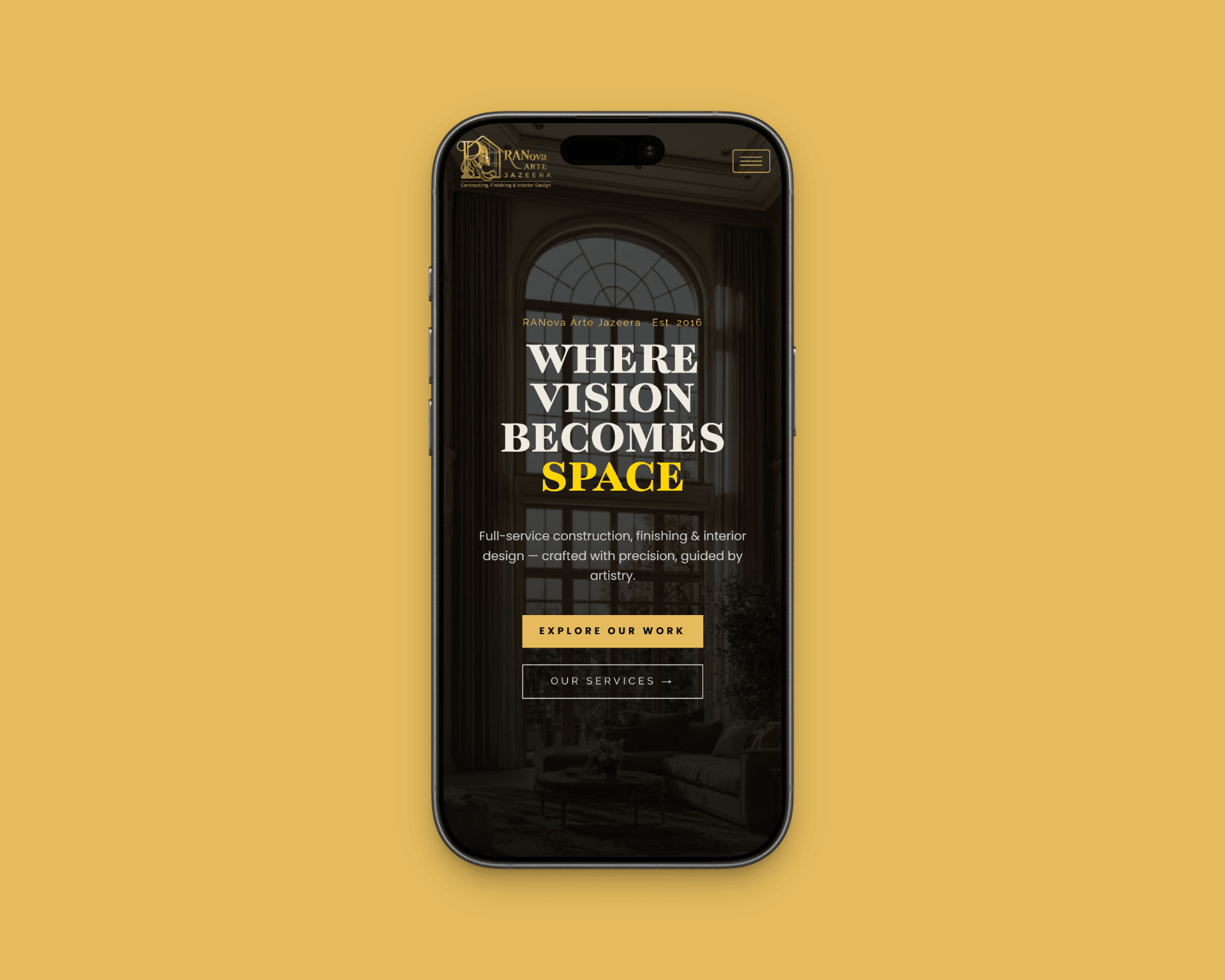 RANova Arte Jazeera mobile homepage